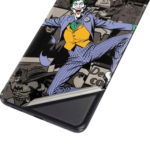 DC Comics The Joker Vintage Action pose pattern Galaxy S21 Ultra 5G Skin